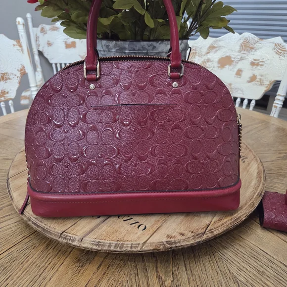 Coach Red Handbag and Wallet Set - Picture 4 of 11